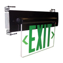 Nora NX-815-LEDG Recessed Adjustable LED Edge-Lit Exit Sign, Battery Backup - Single Face, Green Letters