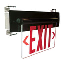 Nora NX-814-LEDR Recessed Adjustable LED Edge-Lit Exit Sign, 2-Circuit - Single Face, Red Letters