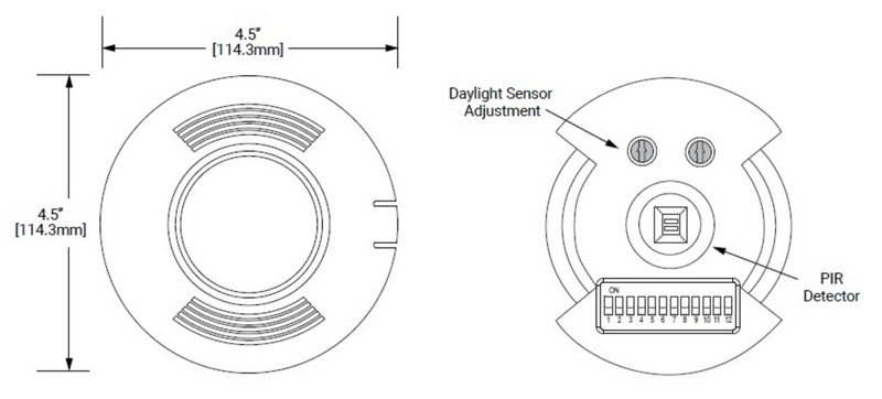 Greengate OAC-DT-0501-R MicroSet Dual Tech Low Voltage Ceiling Sensor, 500 sq. ft.