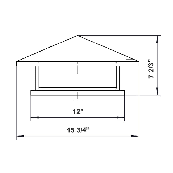Westgate PML-M 18W LED Pier-Mount Light, CCT Selectable