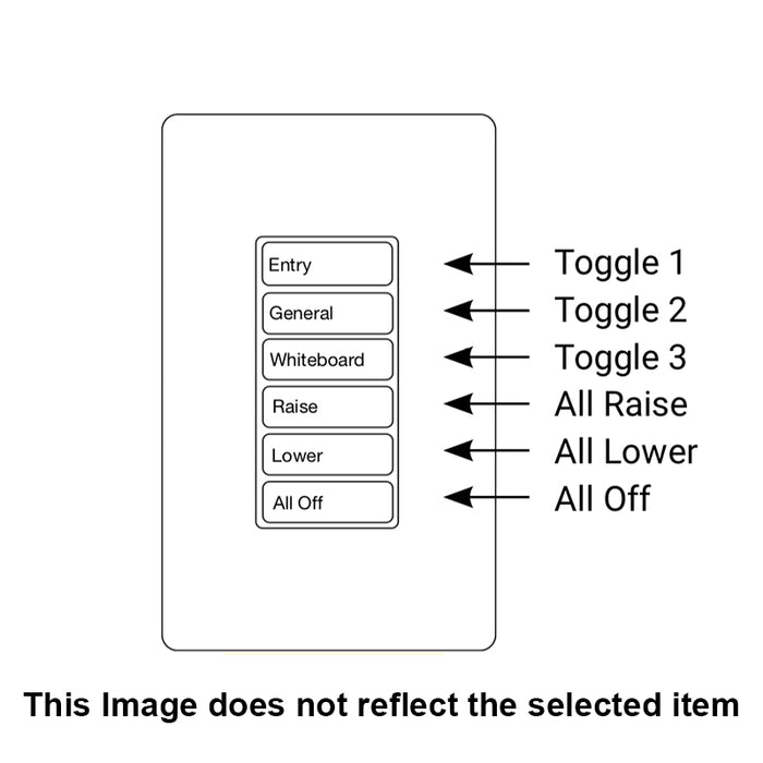 Greengate RC-6TSB-TS8-W Room Controller Wallstation, 6 Small Buttons