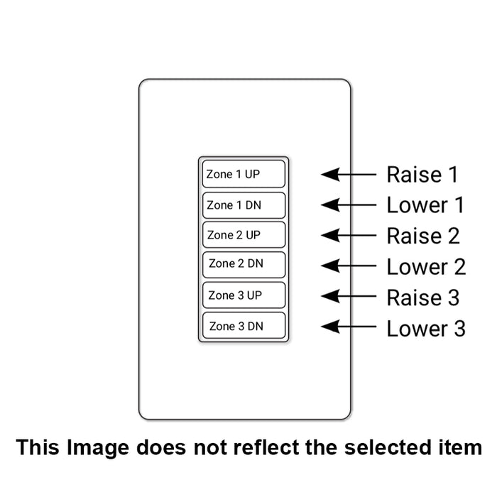 Greengate RC-6TSB-ZAD-W Room Controller Wallstation, 6 Small Buttons