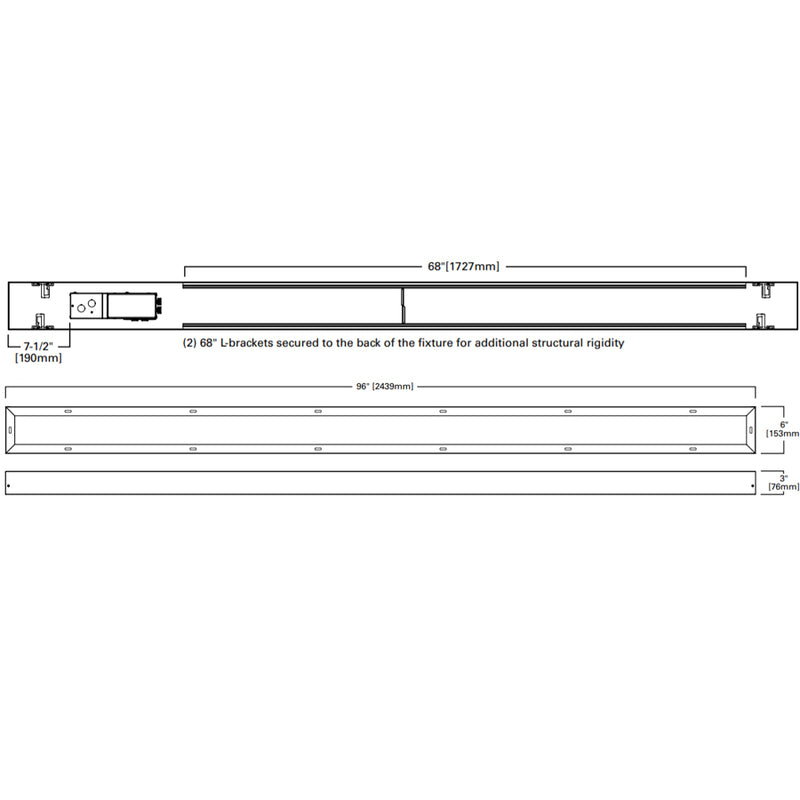 Metalux RBG 8-ft LED Architectural Light with Selectable Lumens and CCT