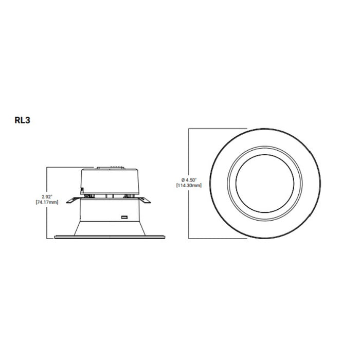 Halo RL3 3" Recessed LED Retrofit Module, 5CCT Selectable and Warm Dim, 500 Lumens, 120V, Dimmable down to 5%, Matte White