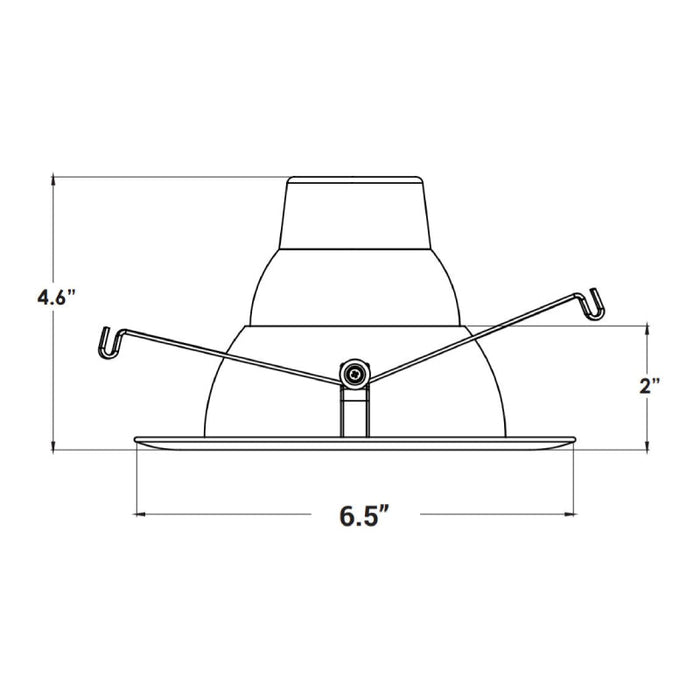 Elite RL531 5" 12W LED Baffle Recessed Retrofit, 5CCT Selectable, 950 Lumens, 120V