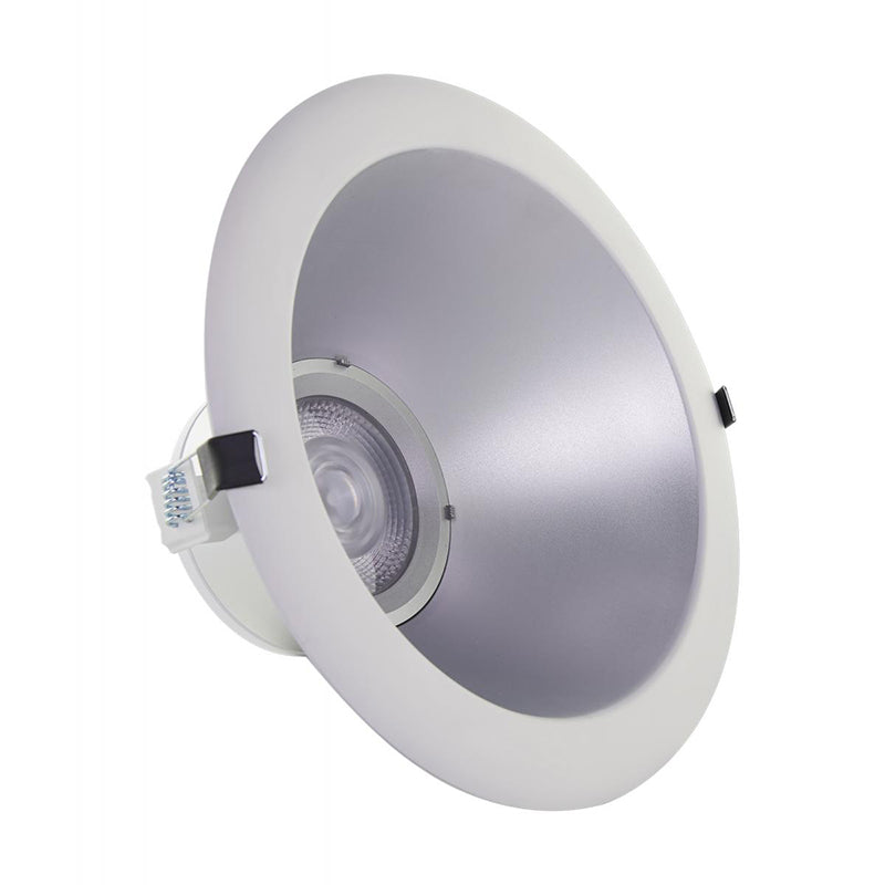 Satco S11817 10" 46W Commercial LED Downlight Retrofit with Color Quick Technology, Silver Reflector