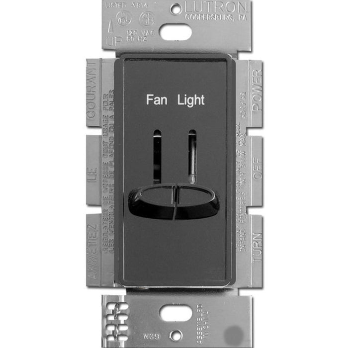 Lutron S2-LFSQ Skylark 1.5 Amp Single Pole Dual Slide Fan Control And Dimmer