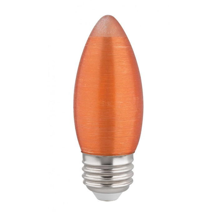 Satco S23407 2W C11 Dimmable LED Bulb, E26 Base, 2100K, Amber