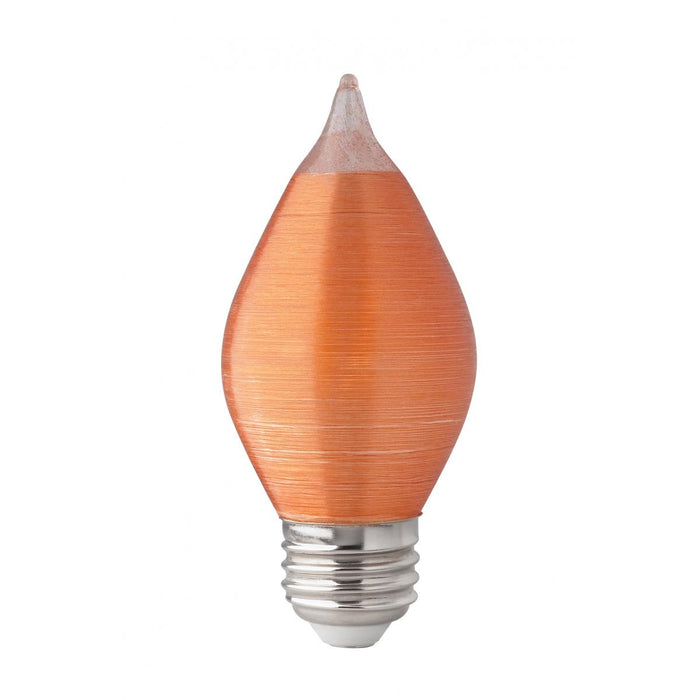 Satco S22712 4W C15 Dimmable LED Bulb, E26 Base, 2700K, Amber - Carded