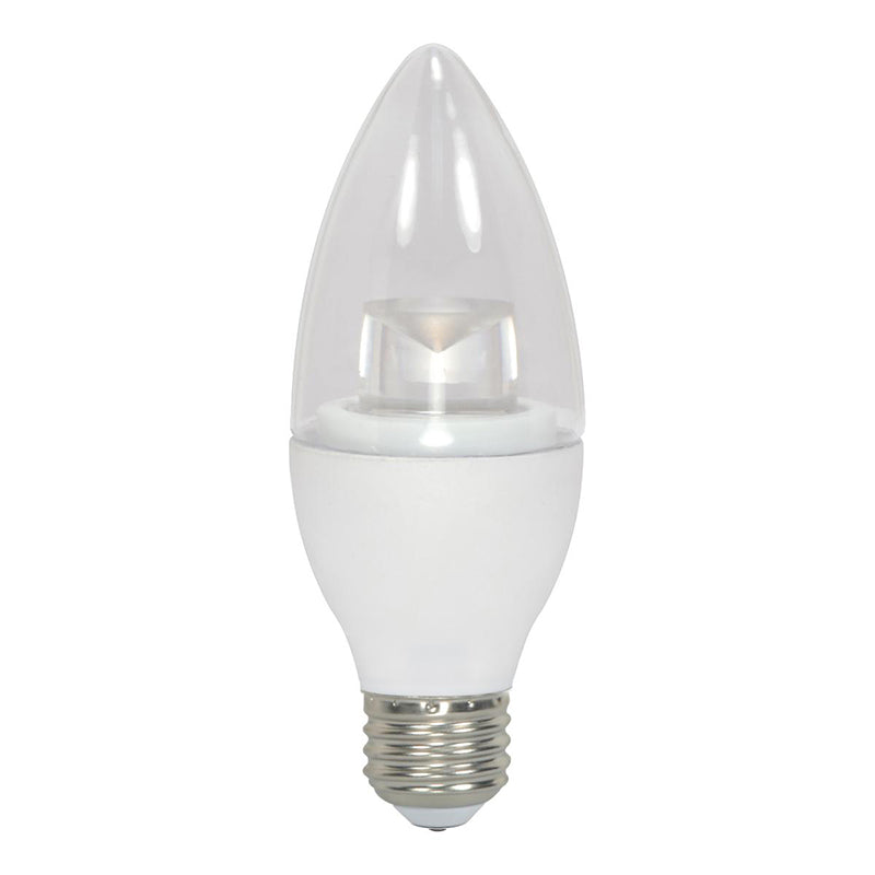 Satco S28617 3.5W B11 LED Bulb, E26 Base, 2700K, Clear