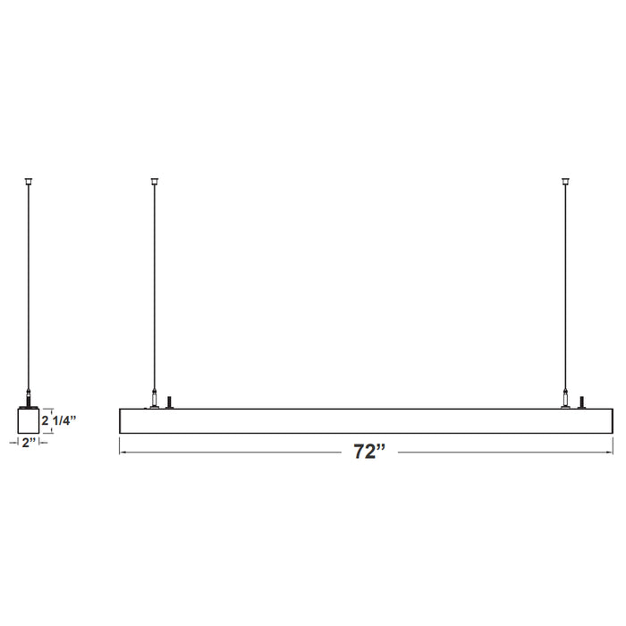 Westgate SCE 6-ft 40W/45W/50W LED Linear Light, CCT Adjustable