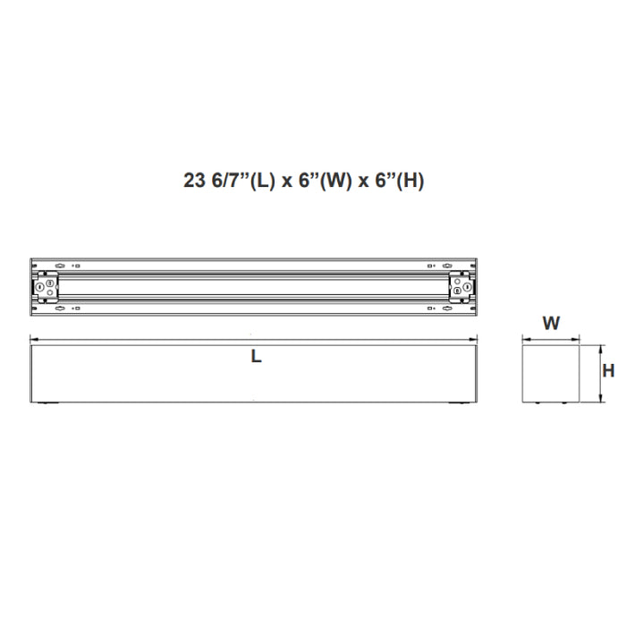 Westgate SCX6 2-ft 20W/25W/30W 6" Width,LED Superior Architectural Seamless Linear Light, CCT Adjustable, 120-277V