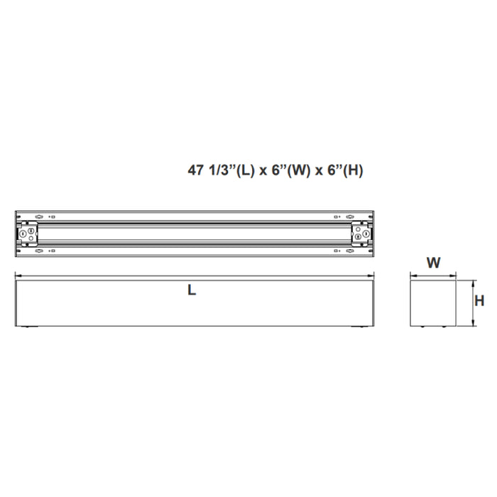 Westgate SCX6 4-ft 40W/50W/60W 6" Width, LED Superior Architectural Seamless Linear Light, CCT Adjustable, 120-277V