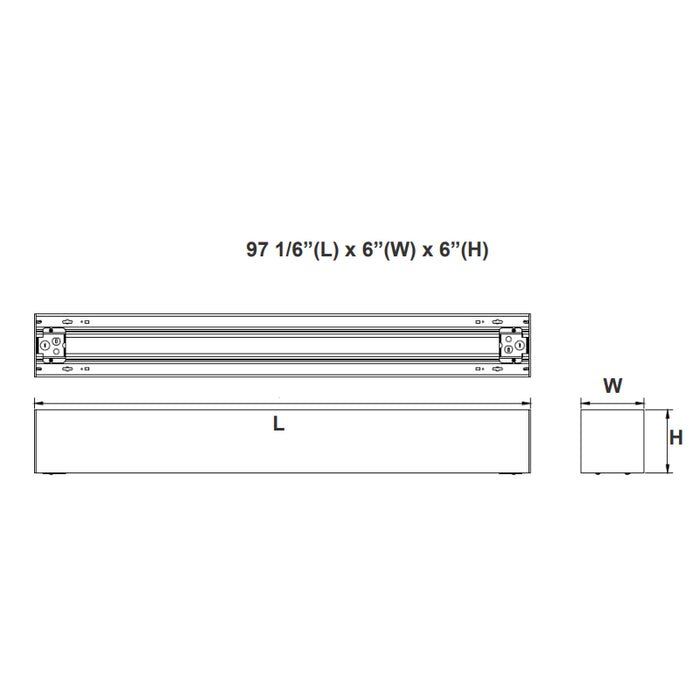 Westgate SCX6 8-ft 80W/100W/120W LED Superior Architectural Seamless Linear Light, CCT Adjustable