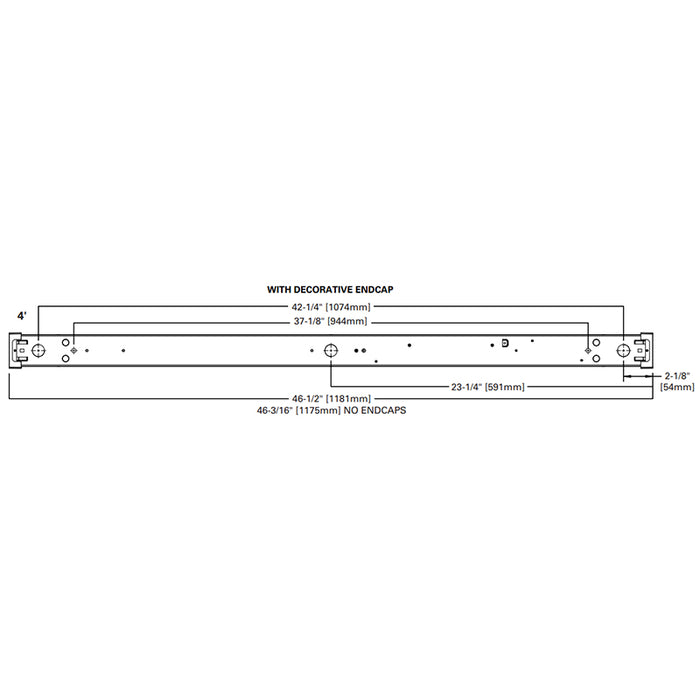 Metalux SLSTP 4-ft LED Strip Light, CCT & Lumen Selectable