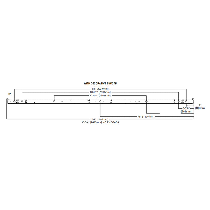 Metalux SLSTP 8-ft LED Strip Light, Watt / CCT Selectable, Up to 11119 Lumens, 0-10V Dimming 120-277V