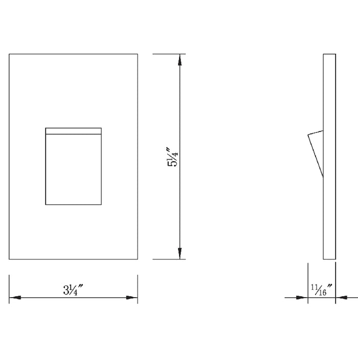 Westgate SLT-B LED Step Light Vertical Face Plate