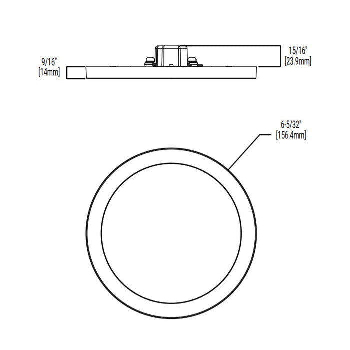 Halo SMD4R 4" LED Round Surface Mount Downlight, 5000K, 600 Lm, 90CRI, 120V