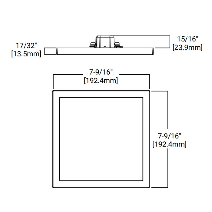 Halo SMD6S 6" LED Square Surface Mount Downlight, 600Lumen