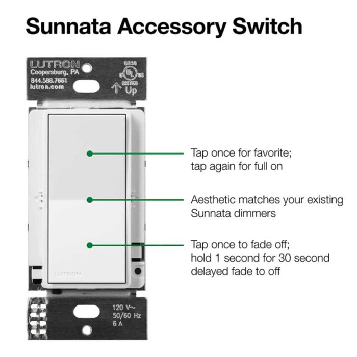 Lutron ST-AS Sunnata LED+ Accessory Switch