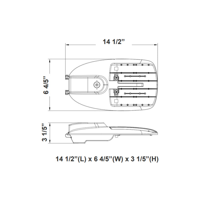 Westgate STL2 50W LED Street/Roadway Light With NEMA Twist-Lock Photocell Socket, 3000K