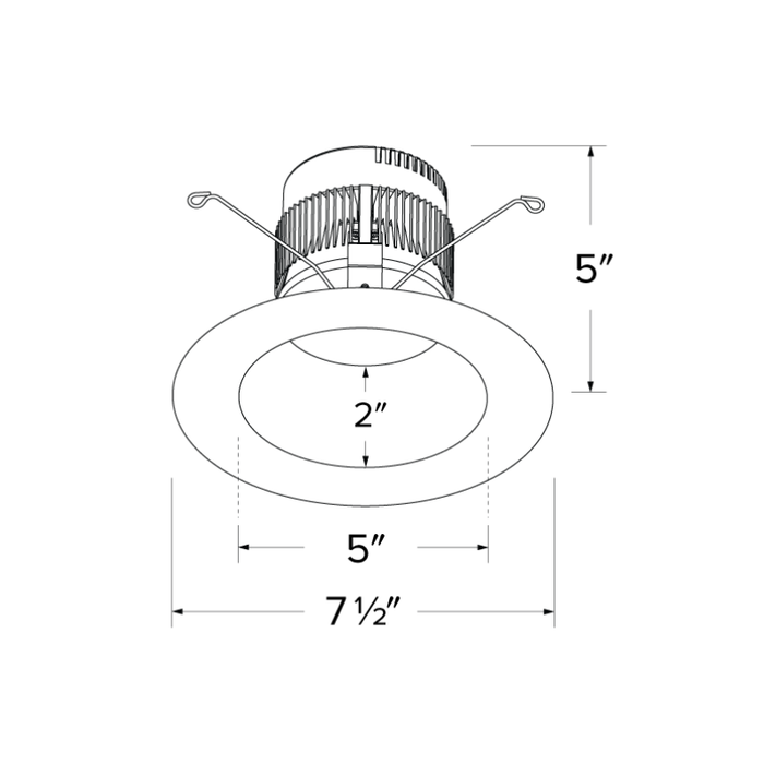 Elco EL685 6" 13W/19W/24W LED Inserts, 5CCT & 3 Lumens Selectable, 120/277V, 0-10V Dimming