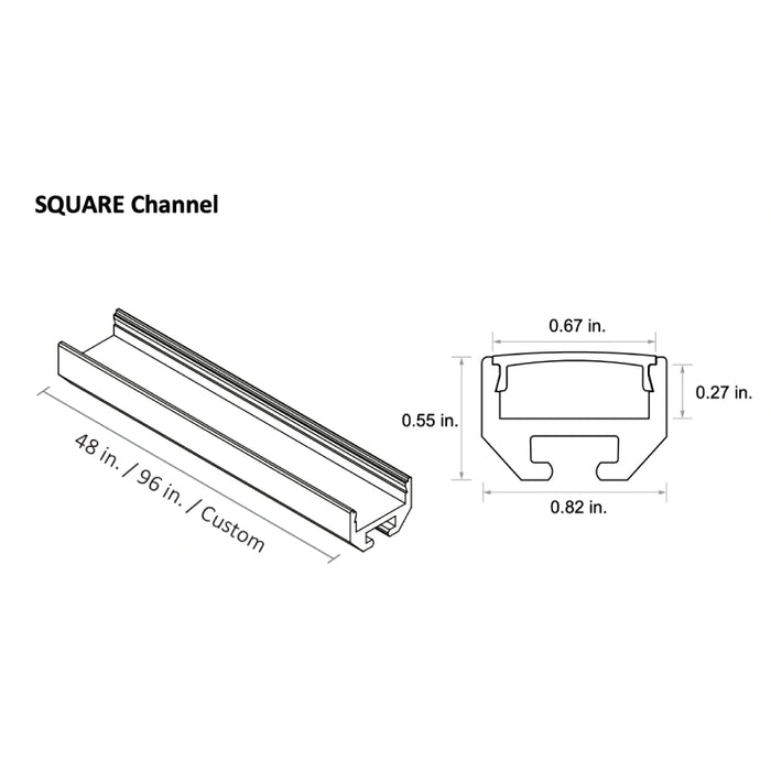 Diode LED CHROMAPATH Square Channel Components