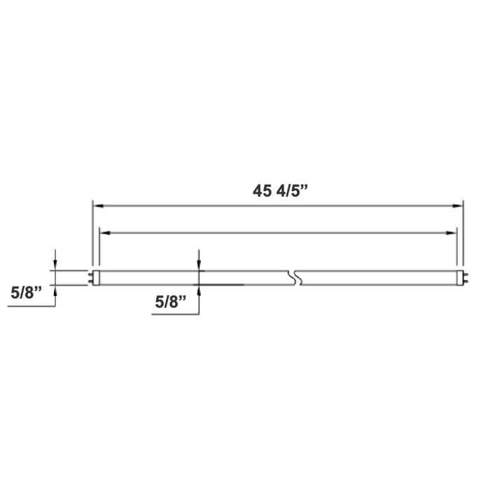 Westgate T5-EZ6-GS 4ft 24W LED T5 Linear Glass Lamp, 4000K
