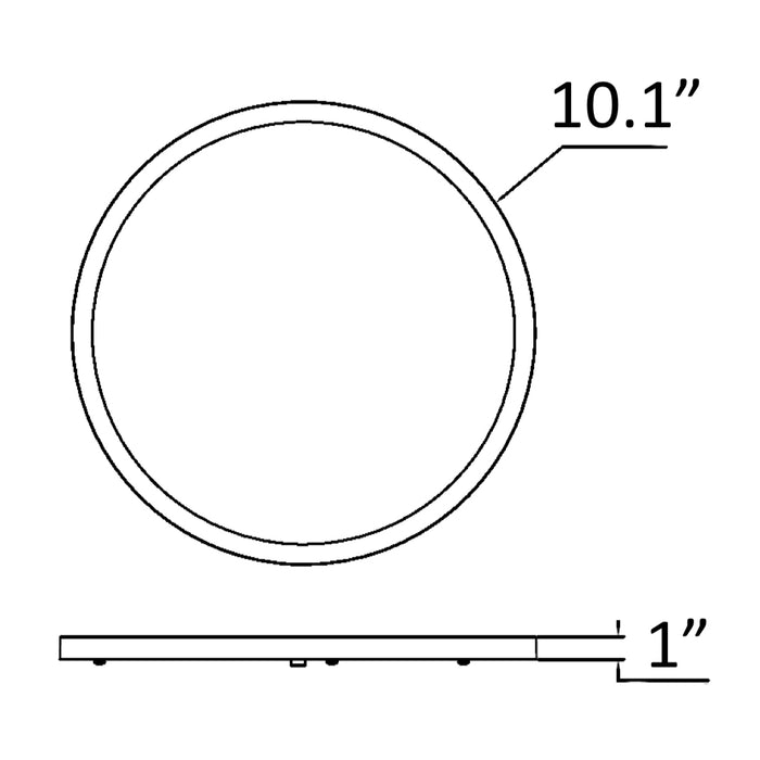 Westgate TC-FML 10" 17W LED Flush Mount Smart APP Compatible RGBW
