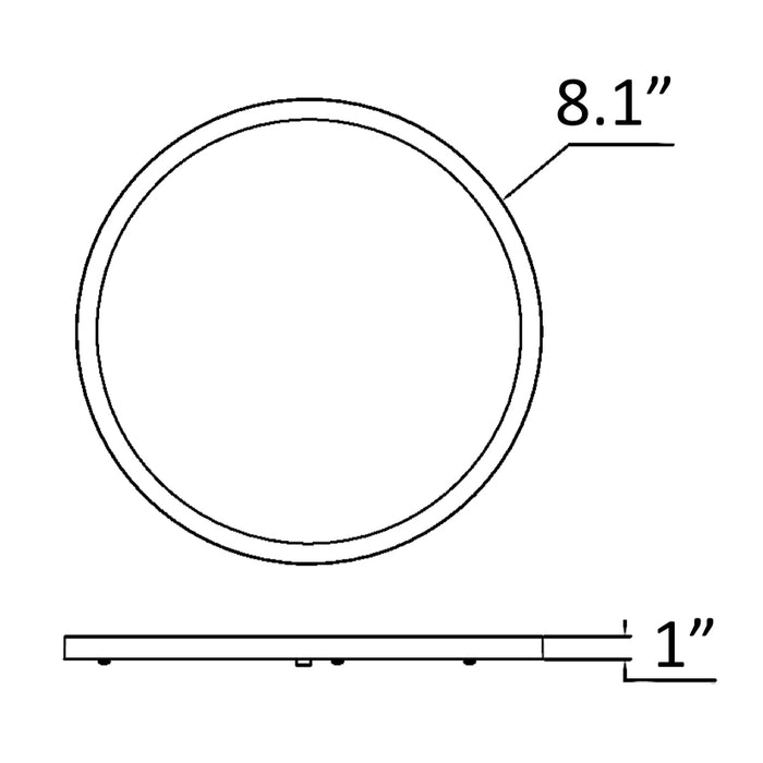 Westgate TC-FML 8" 14W LED Flush Mount Smart APP Compatible RGBW
