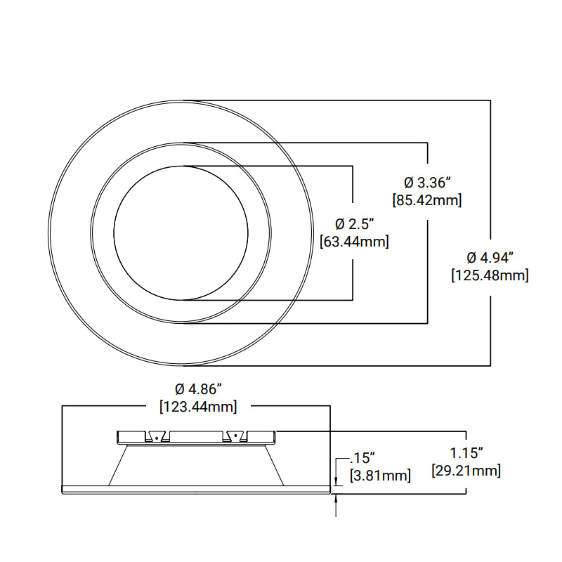 Halo TL40R 3.5" Conical Reflector Trim