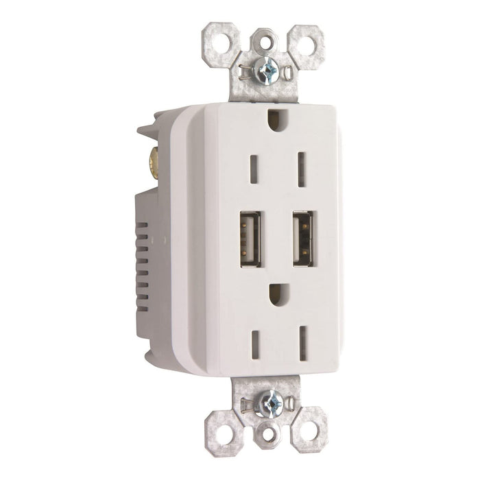 Legrand TM826USB Radiant USB Chargers with Duplex Tamper-Resistant Outlets