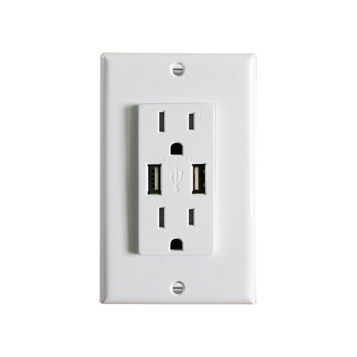 Westgate USB2-15TR 15A Receptacle with 2 USB Ports