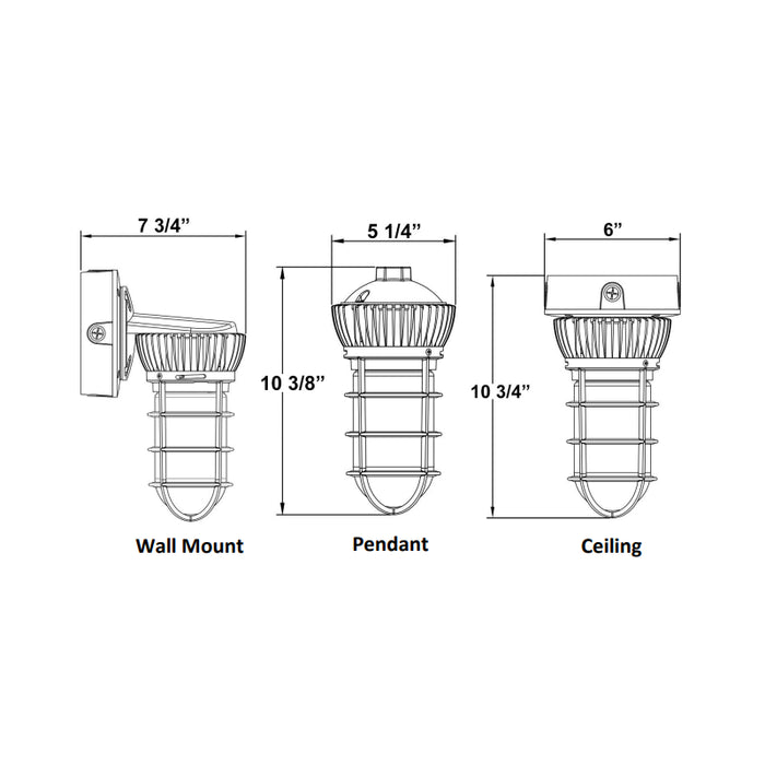 Westgate VTU 12W LED Vapor Lights