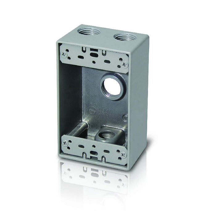 Westgate W1B50-4 One-Gang Weatherproof Box, 1/2" Trade, 4 Outlet Holes