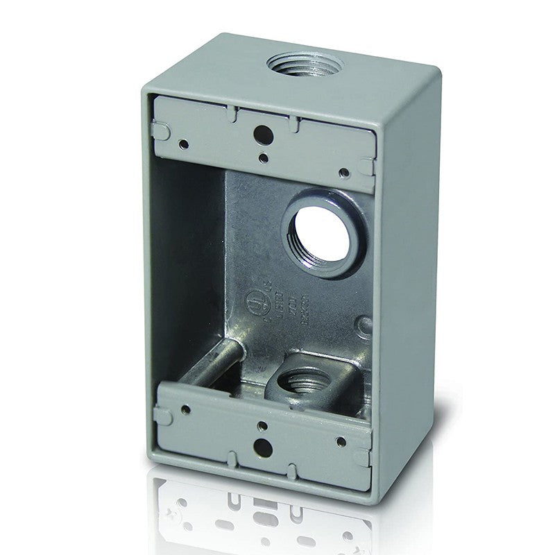 Westgate W1DB50-3 One-Gang Weatherproof Box, 1/2" Trade, 3 Outlet Holes