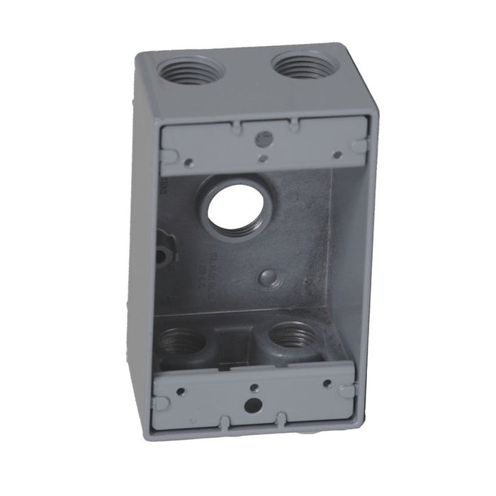 Westgate W1DB50-4 One-Gang Weatherproof Box, 1/2" Trade, 4 Outlet Holes