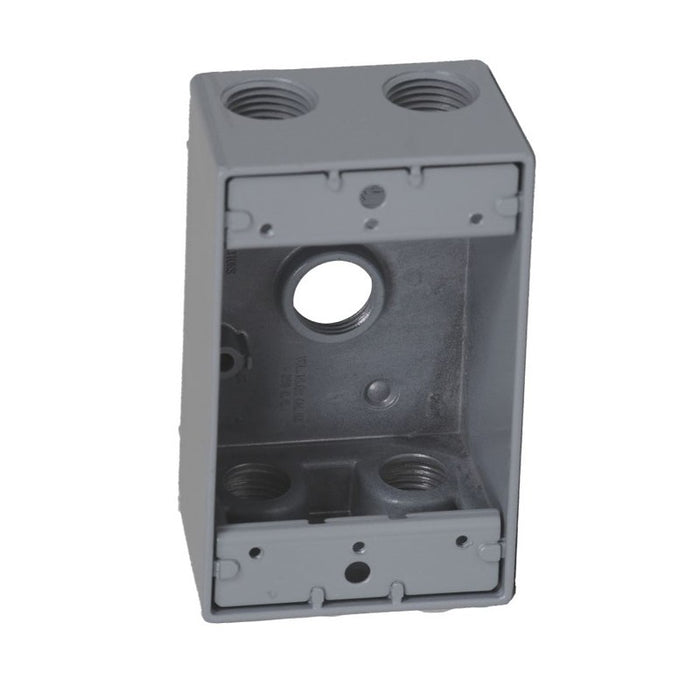 Westgate W1DB75-4 One-Gang Weatherproof Box, 3/4" Trade, 4 Outlet Holes