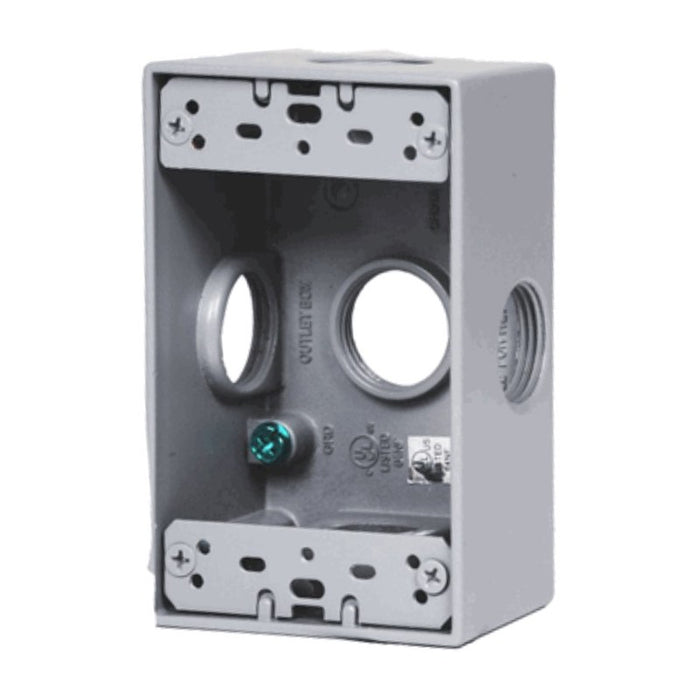 Westgate W1DB75-5X One-Gang Weatherproof Box, 3/4" Trade, 5 Outlet Holes
