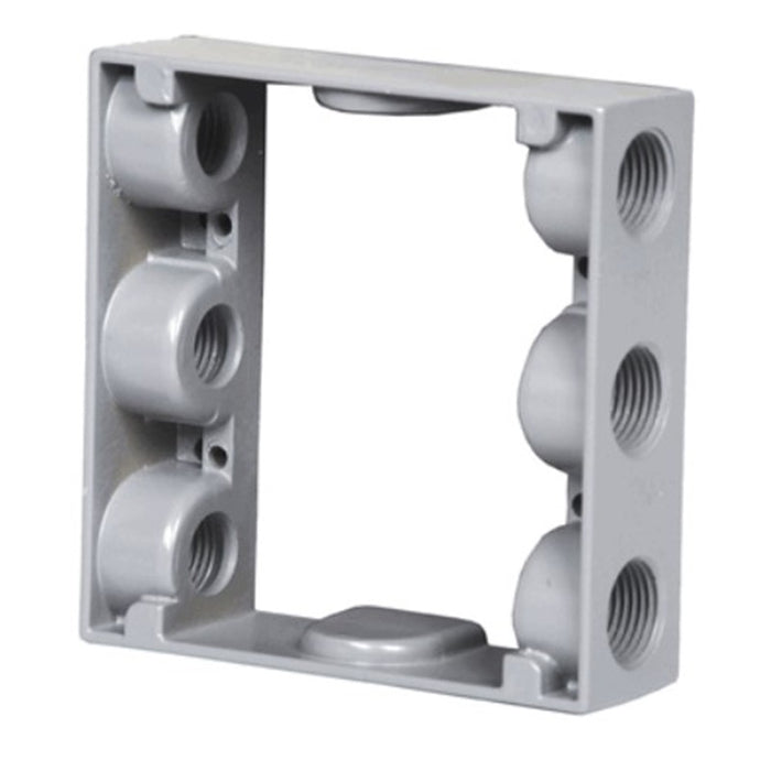 Orbit 2EXB50-6 2-Gang Weatherproof Extension Ring – 6 Half-Inch Hubs, 1 Inch Deep – Outdoor Electrical Box Accessory
