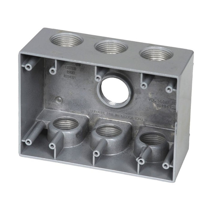 Westgate W3DB100-7 Three-Gang Deep Box, 1" Trade Size, 7 Outlet Holes