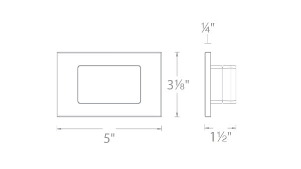 WAC WL-LED130 LEDme 5" LED Step Light, 120V, Amber