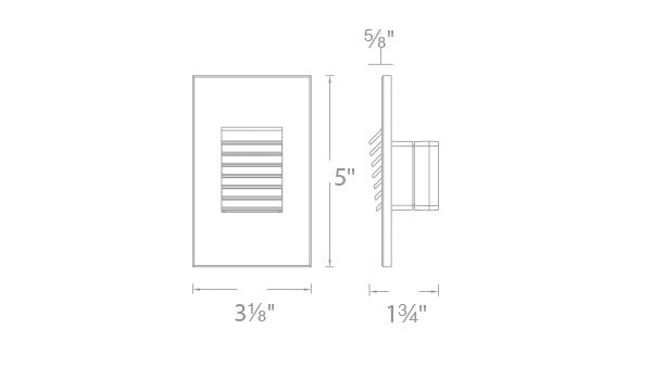 WAC WL-LED220 LEDme 3" LED Step Light, 120V, Amber