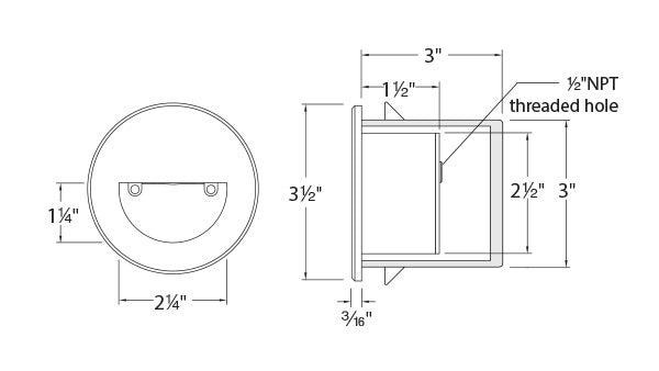 WAC WL-LED300 LEDme 2" LED Step Light, 120V, Blue
