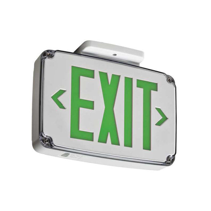 Lithonia WLTE LED Wet Location Exit Sign with Battery Backup, Double Face