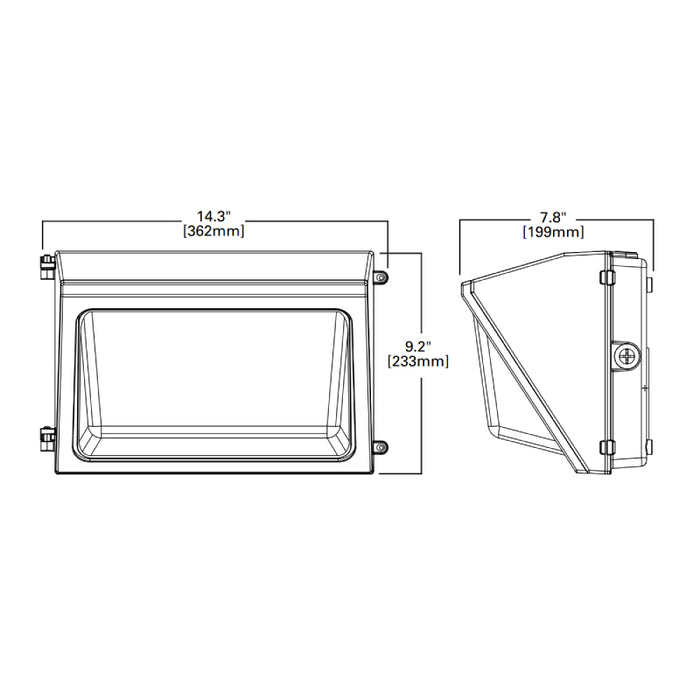 Lumark WPMLED15S 4000 - 7800 lumens 30W - 60W LED Wall Pack, Lumens & CCT Selectable