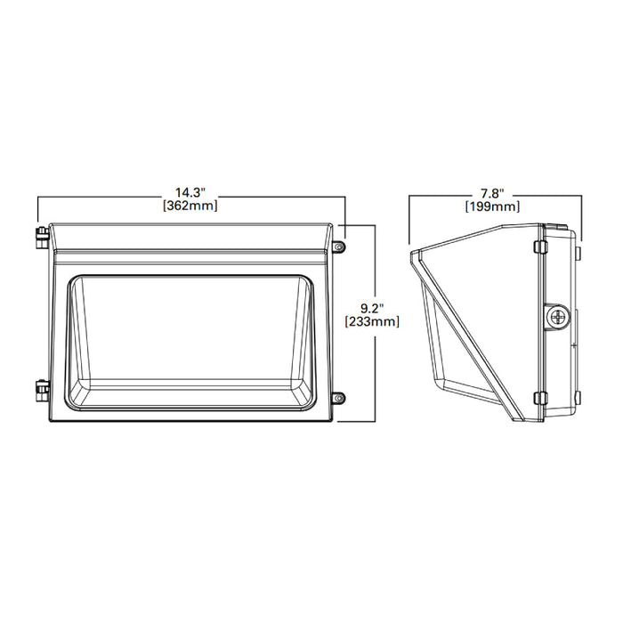 Lumark WPMLED26S Medium LED Wall Pack, Selectable Lumens, Selectable CCT