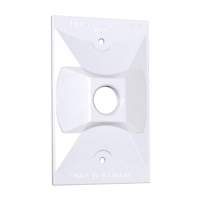 Westgate WRE-1 One Gang Rectangular Cover, 1/2" Trade Size, 1 Outlet Hole