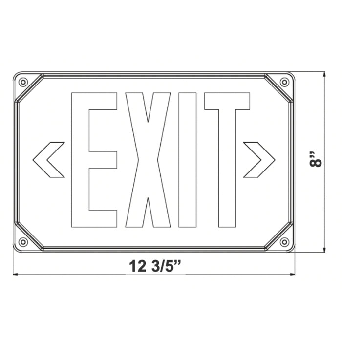 Westgate XT-WP Wet Location LED Exit Sign
