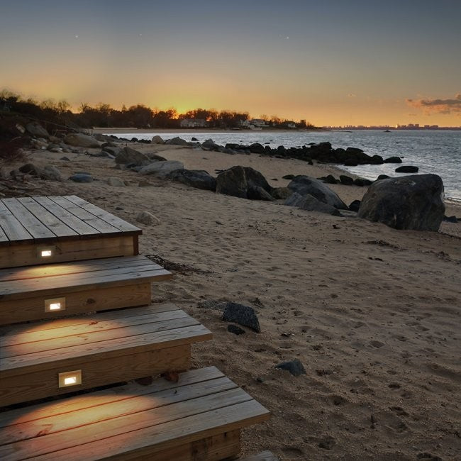 WAC WL-LED100F LEDme 5" LED Step Light, 277V, Amber